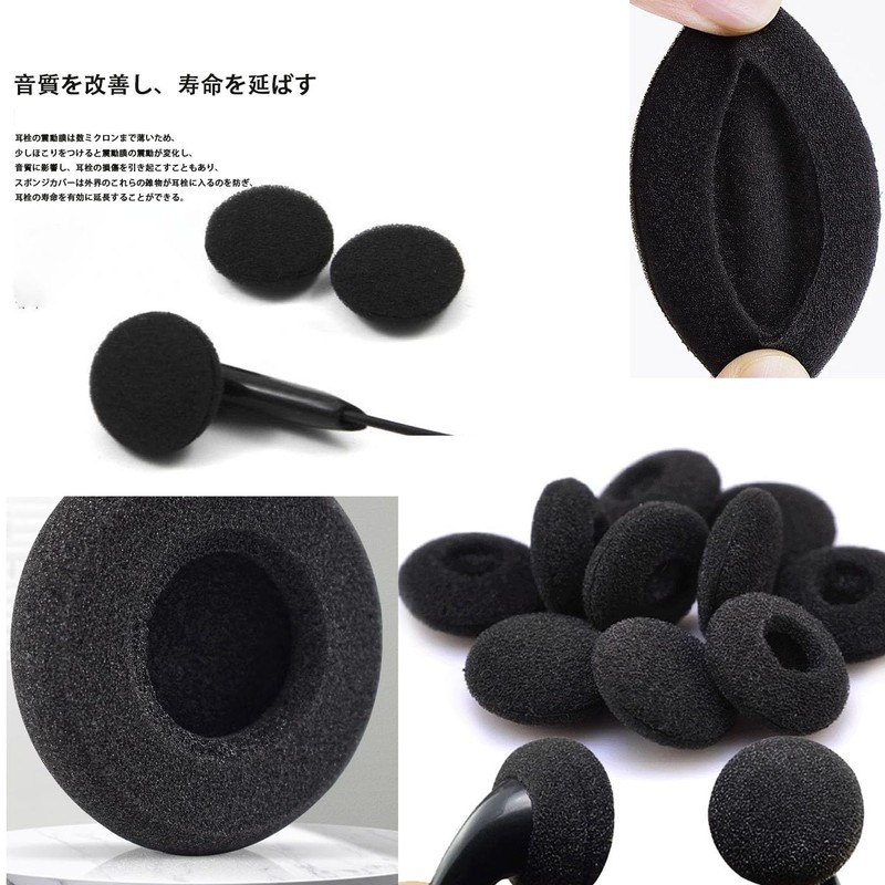 Mirhua 55mm Diameter High Elastic Sponge Cover for Headphones &