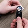 Carson Clip and View Pop-Up Retractable 7X Aspheric Keychain Magnifier