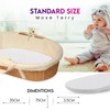 ECOBIZ 100% Cotton Waterproof Moses Basket Mattress Protector Washable, Soft