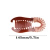 4Pcs Banana Hair Clip Elongated Interlocking Plastic Two Sides Hair