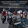 TNICER Motorcycle Bluetooth Headset, G1EX 1000m 6 Riders Helmet Bluetooth