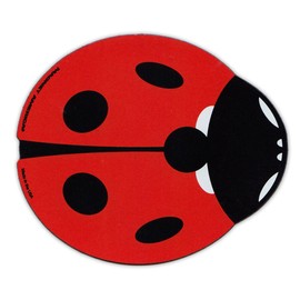 Magnetic Bumper Sticker - Red Ladybug (Lady Bug) Design - Good Luck, Make a Wish - 4" x 3.5"