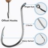Octopus Fishing Hooks-100pcs Barbed Baitholder Hooks High Carbon Steel Offset