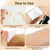 14PCS Glitter Freckles Face Tattoo Gold + Silver Face Makeup