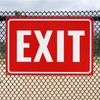 M METERXITY 1-Pack Exit Sign 12x8 Inch Aluminum Reflective Enter