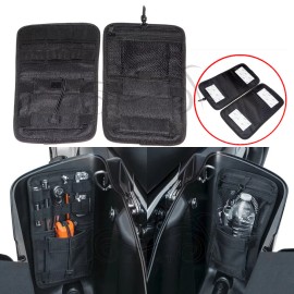 Unbranded Black Saddle Organizer Storage Hardbags For Harley Electra Glide Classic FLHTC