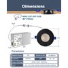 Aosclex 3 Inch 5CCT Gimbal LED Recessed Lighting with Jbox,