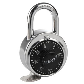 NBYT Combination Padlocks - Dial Locks for School Lockers and Gym Lockers with Key - Combo Locks, Code Locks and Padlocks with Combination Locks for Lockers - Padlock for Locker, Gym, and School