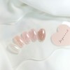 Glazed Donut Pearl Wedding Nail Tips - Coffin Egg /