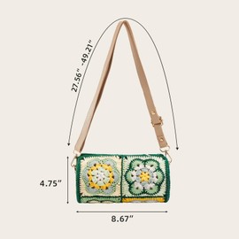Noocro Crochet Kit Cylindrical Bucket Bag (Spring Meadow)