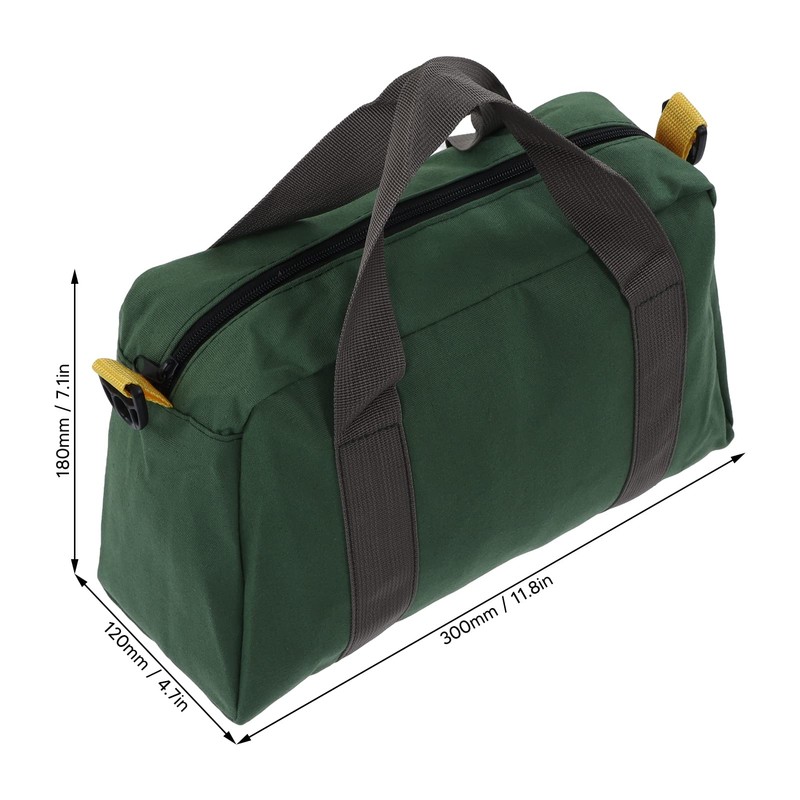 Canvas Tool Bag, Wide Neck Tool Bag, Portable Waterproof Canvas