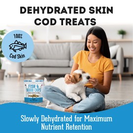 The Granville Island Pet Treatery Dehydrated Cod Skin for Dogs & Cats (5.3 oz, Pack of 1) - Dehydrated Single Ingredient Dog Treats - Natural Dog Treats, Grain Free