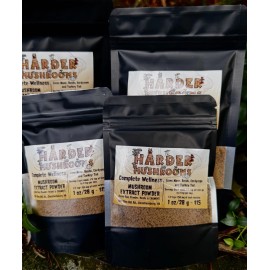 Harder Mushrooms Complete Wellness Mushroom Extract Powder Lions, Turkey Tail Cordyceps Reishi