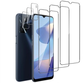 QZJinch [3+3 Pack Screen Protector for OPPO A16s,2.5D curved edges,9H Hardness,Scratch Resistant,HD Clear，Case Friendly