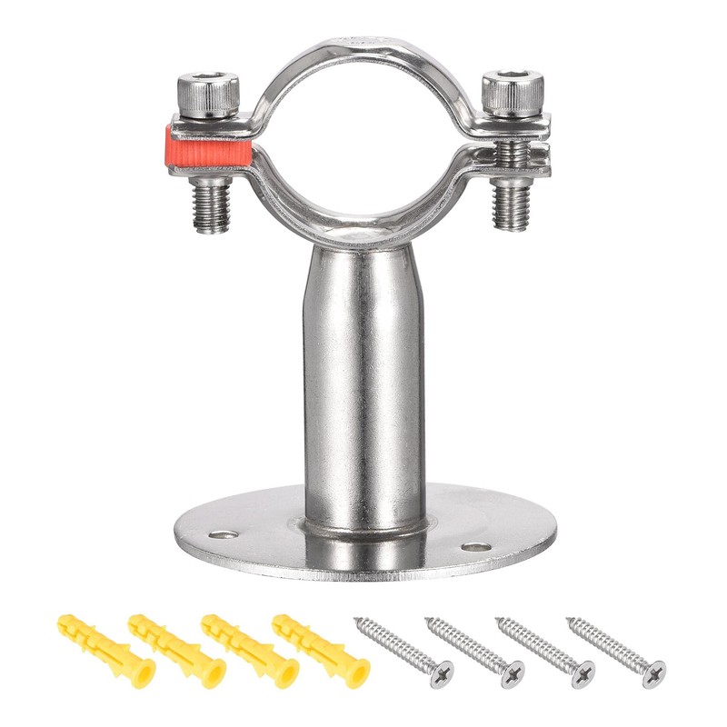 sourcing map Pipe Clamp Made of 304 Stainless Steel Wall