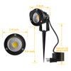 Romwish 120V LED Landscape Spotlights, 10W Outdoor Spotlights for Yard,