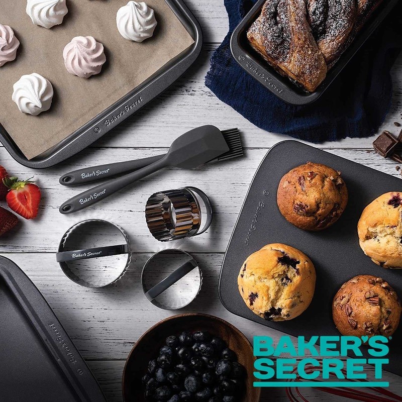 Baker's Secret Stackable Baking Set of 5 Bakeware Pans, Bakeware