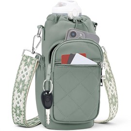 Stylish Crossbody Water Bottle Carrier with Phone Pocket
