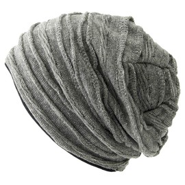 Casual Box Organic Cotton Knit Design Watch Cap, gray, Free size