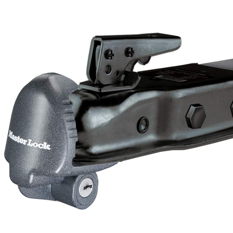 Master Lock Black Universal Size Trailer Hitch Lock, Trailer Coupler