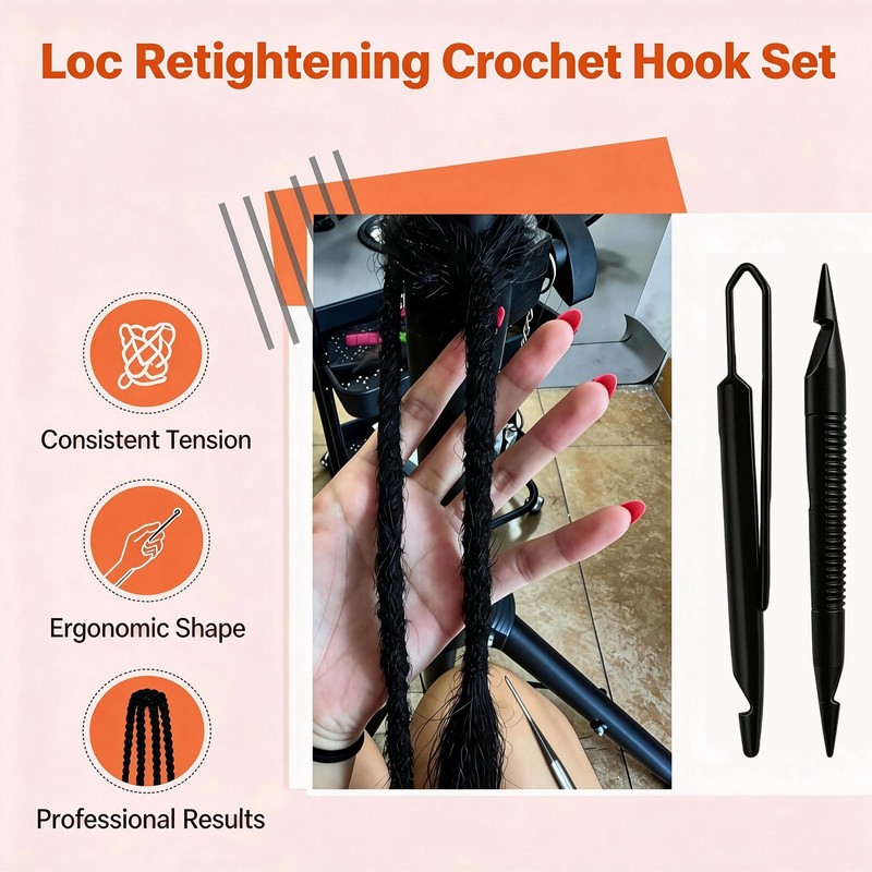 4 Pcs Interlocking Tool for locs and microlocs retighten Tool