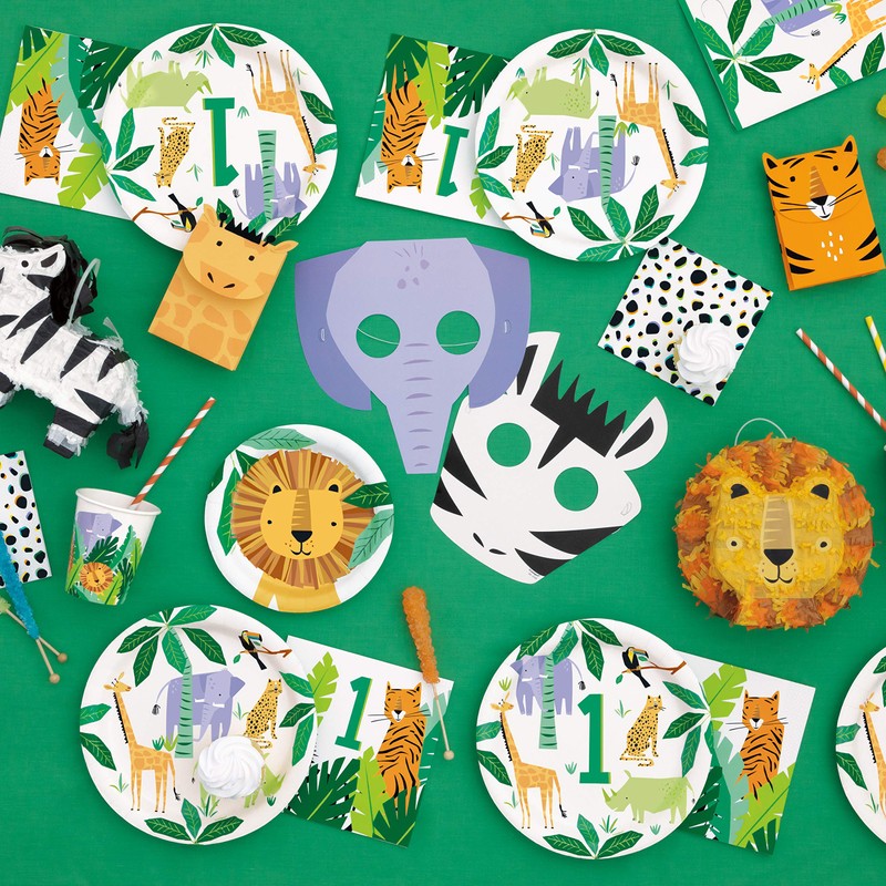 Unique Party Paper Plates - 18cm - Animal Safari Party