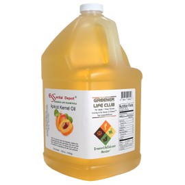 Apricot Kernel Oil - 1 Gallon (128 oz) - Food Grade - Safety Sealed HDPE Container with Resealable Cap - 100% Pure and Natural for Hair, Skin, Massage, and Cooking
