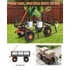 Heavy Duty 900 Lbs Capacity Steel Garden Cart, 3-In-1 Utility