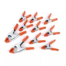 PONY 6-inch 4-inch Heavy Duty Metal Spring Clamps Set 2-inch, 1-inch Jaw opening