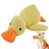 Tasmegol Yellow Calming Duck Toy for Dogs Plush Mellow Puppy