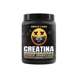Creatina Monohidratada 1 kg | 5 g por Porción | Suplemento Alimenticio en Polvo | Sin Azúcar | Gymrat Essentials | Smile Labz | 200 Servicios