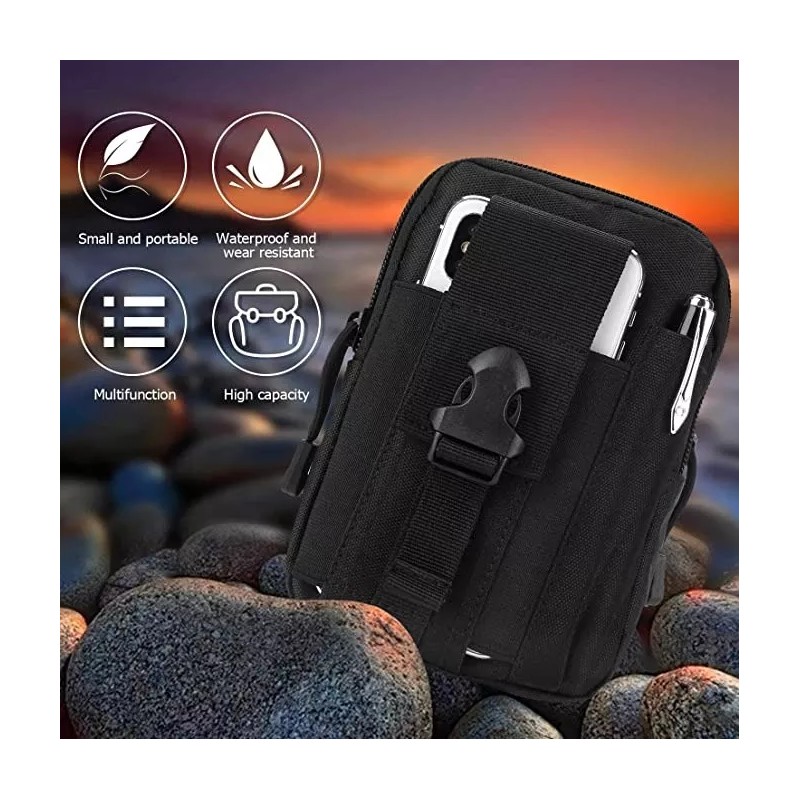 Mack222 Cinturón Táctico Con Bolsa De Cinturón Táctico Y Gancho