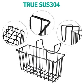 Damita Sponge Holder for Kitchen Sink, Sink Caddy Kitchen Sink Tidy Brush Dishwashing Liquid Drainer Rack Black, Small