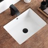 18 Inch Undermount Bathroom Sink White Rectangular Porcelain Ceramic Vanity