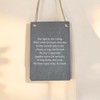Hanging Slate Board with Jute Rope, Grey, Decorative Wall Sign
