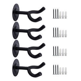 HONESTY Guitar Hanger, 4-Pack,for Wall Hangers, Premium Guitar Hooks Perfectly Displayed in Music Retail Stores/Bedrooms/Bars, Black