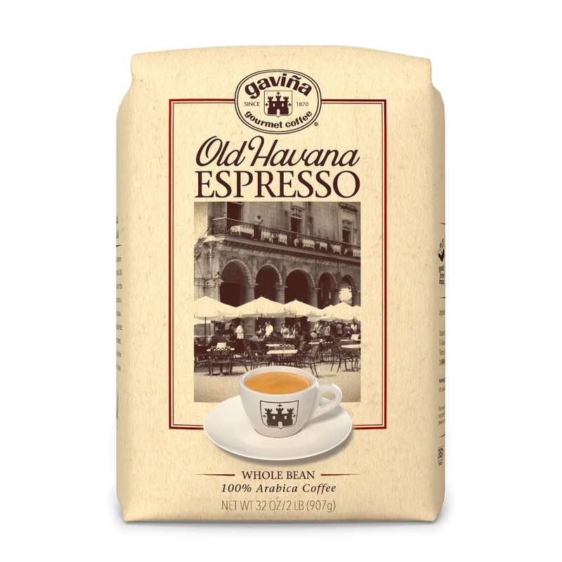 Gaviña Old Havana Espresso Whole Bean Coffee, Medium-Dark Roast, Nutty