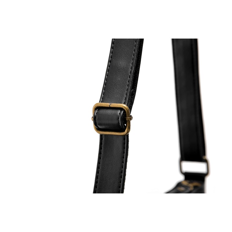 [Device] Ike Uncle Faux Leather Crossbody Shoulder Bag, Black