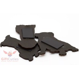 Wooden refrigerator or fridge dog magnet of French Bulldog