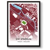 GroundDesigns WIGAN WARRIORS Rugby League Gift DW STADIUM Art A3