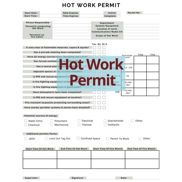 Hot Work Permit