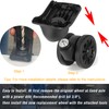 Zoofen Luggage Replacement Wheels 2 pcs Suitcase Replacement Wheels Wear-Resistant