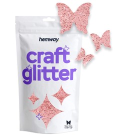 Hemway Craft Glitter Shapes - Butterfly Shaped Glitter Butterflies Shiny Chunky Sequins for Decorations Resin Art Nail Confetti DIY Tumbler Crafts Artwork - Rose Gold - 50g 1.8oz