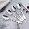 Stainless Steel Serving Spoons, E-far 4-Piece Metal Solid Spoons Hostess