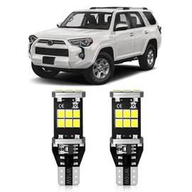 MEALAM T15 921 912 906 LED Bulbs 2835 Chipsets Compatible with 2003-2012 2013 2014 2015 2016 2017 2018 2019 2020 2021 Toyota 4Runner Back Up Reverse Lights Xenon White, Pack of 2