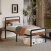 Fly-CTsoar 18 Inch Twin Bed Frame with Wood Headboard, Heavy