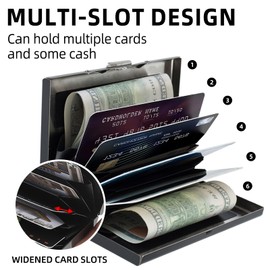 ETLKJVBL RFID Credit Card Holder Accordion Style, Metallic Slim Wallet with RFID Blocking Protector Sleeves, Raven on Branch Red Moon Stylish Credit Card Case for Women and Men