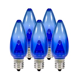 Holiday Lighting Outlet Smooth C9 Christmas Lights | Blue LED Light Bulbs Holiday Decoration | Warm Christmas Decor for Indoor & Outdoor Use | 3 SMD LEDs in Each Light Bulb | Set of 25