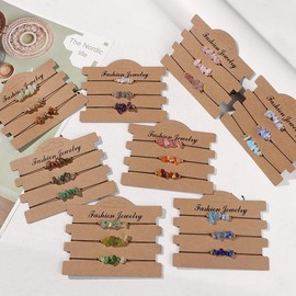 Lucky Bracelet Sunny Beach Crafting Friendship Natural Irregular Crystal Anti-fatigue Bracelet, Talisman, Wish Crystal Boho Bring Happiness Prosperity Protection String Against Negative Energy (6)