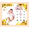 PHMOJEN Baby Monthly Milestone Blanket| Sunflower Bee Honeycomb Golden Honey